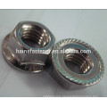 SS316 stainless steel flange nut,SS304 flange serrated nut